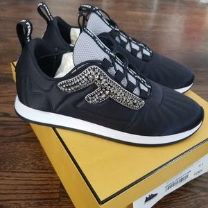 fendi embellished satin sneakers
